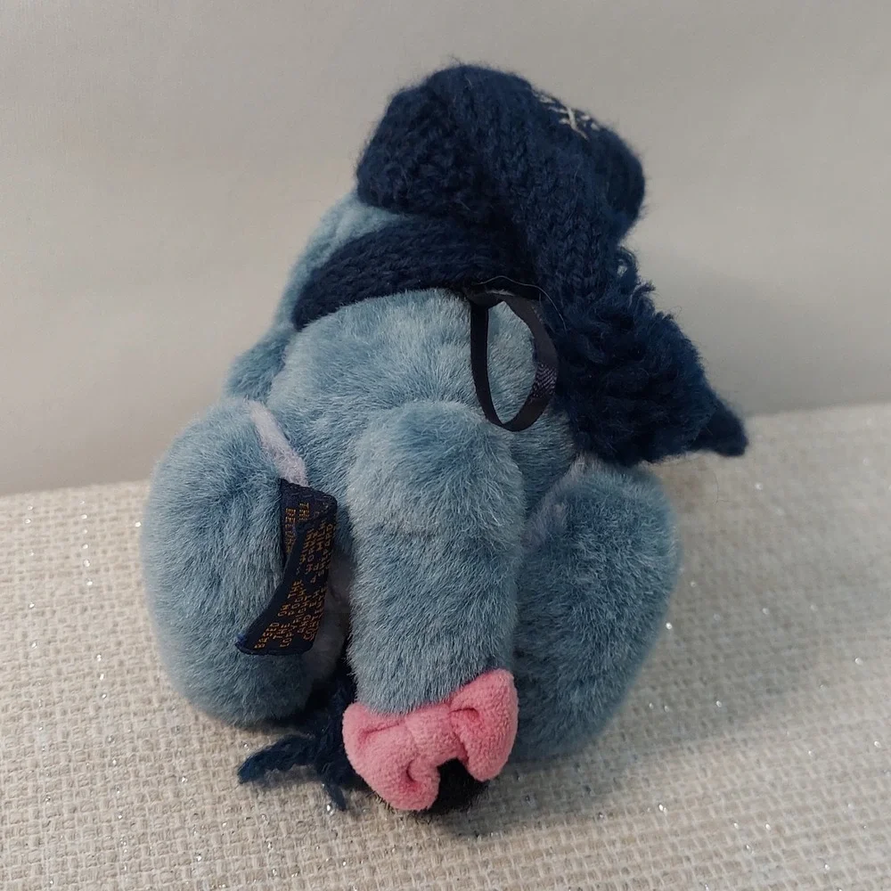 Disney Boyds Collection Eeyore Plush Ornament Blue Knit Hat Scarf Snowflake 6in - Picture 8 of 15